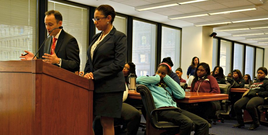 1 – students observe mock sentencing argument