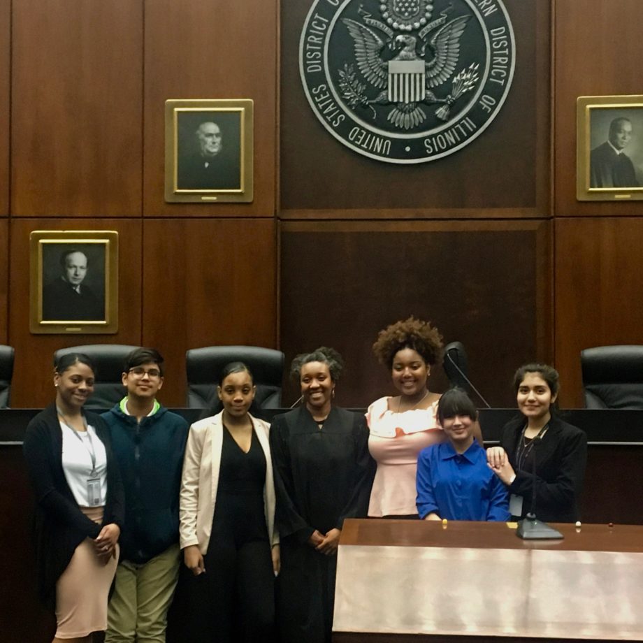 United States Bankruptcy Court Judge LaShonda A. Hunt with participating students.