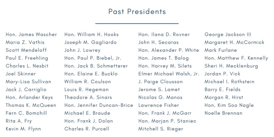 Past Presidents Federal Bar Association Chicago Chapter Leadership