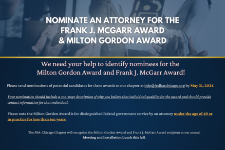 2024 Frank J. McGarr & Milton Gordon Award Nominations